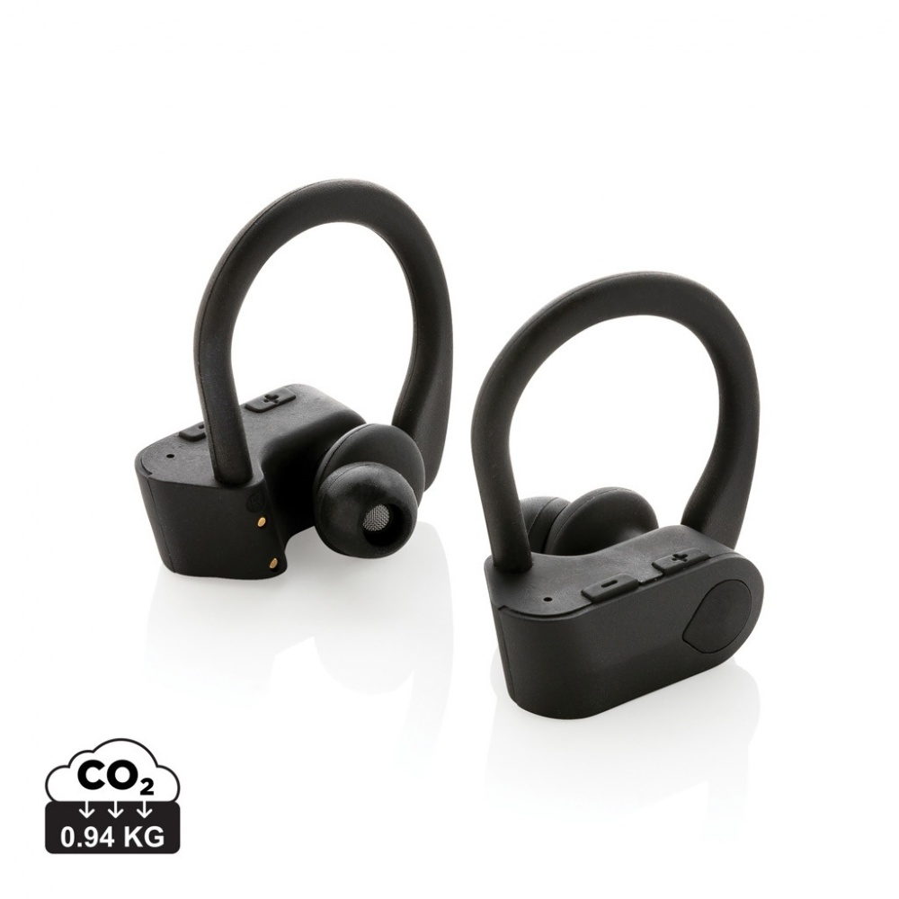 Logo trade business gifts image of: TWS sport earbuds in charging case