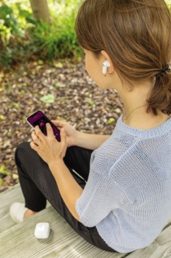 Logo trade promotional giveaway photo of: TWS earbuds in UV-C sterilising charging case