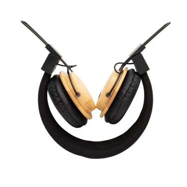 Logo trade promotional items picture of: Bamboo wireless headphone