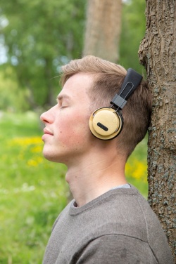Logotrade promotional product image of: Bamboo wireless headphone