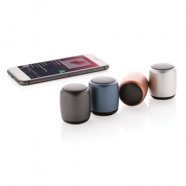 Logo trade corporate gifts picture of: Mini aluminium wireless speaker