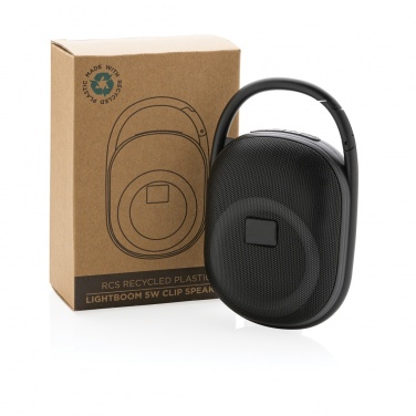Logo trade promotional gift photo of: RCS recycled plastic Lightboom 5W Clip speaker
