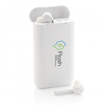 Logo trade promotional products picture of: Liberty TWS earbuds with 5.000 mAh powerbank