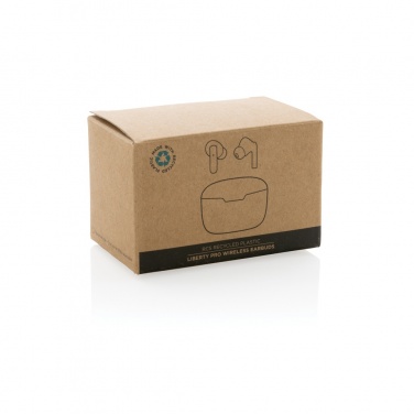 Logotrade promotional gift image of: RCS recycled plastic Liberty Pro wireless earbuds