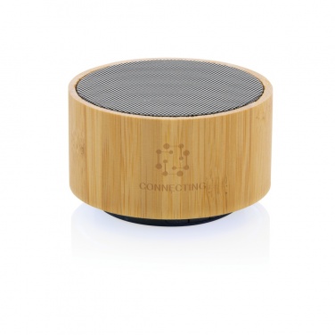Logotrade promotional product image of: RCS recycled plastic and bamboo 3W wireless speaker
