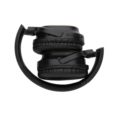 Logo trade business gifts image of: RCS and bamboo Elite Foldable wireless headphone