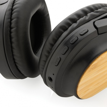 Logo trade promotional products picture of: RCS and bamboo Elite Foldable wireless headphone
