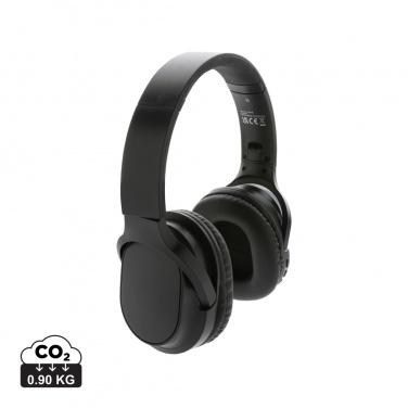 Logo trade promotional products image of: RCS recycled plastic Elite Foldable wireless headphone
