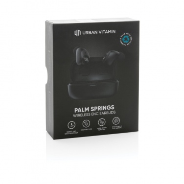Logo trade corporate gift photo of: Urban Vitamin Palm Springs RCS rplastic ENC earbuds