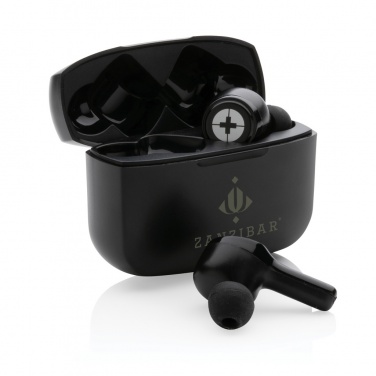 Logotrade promotional giveaway picture of: RCS recycled plastic Swiss Peak ANC TWS earbuds
