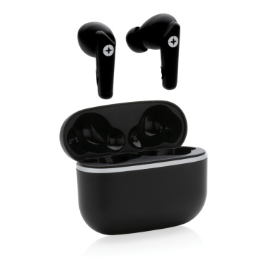 Logo trade promotional merchandise image of: RCS recycled plastic Swiss Peak TWS earbuds 2.0