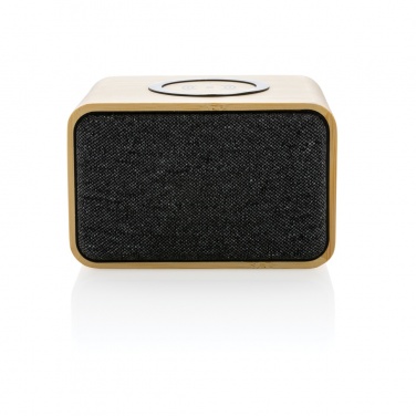 Logo trade promotional giveaway photo of: RCS Rplastic 3W speaker with bamboo 5W wireless