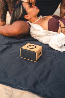 Logo trade promotional items picture of: RCS Rplastic 3W speaker with bamboo 5W wireless