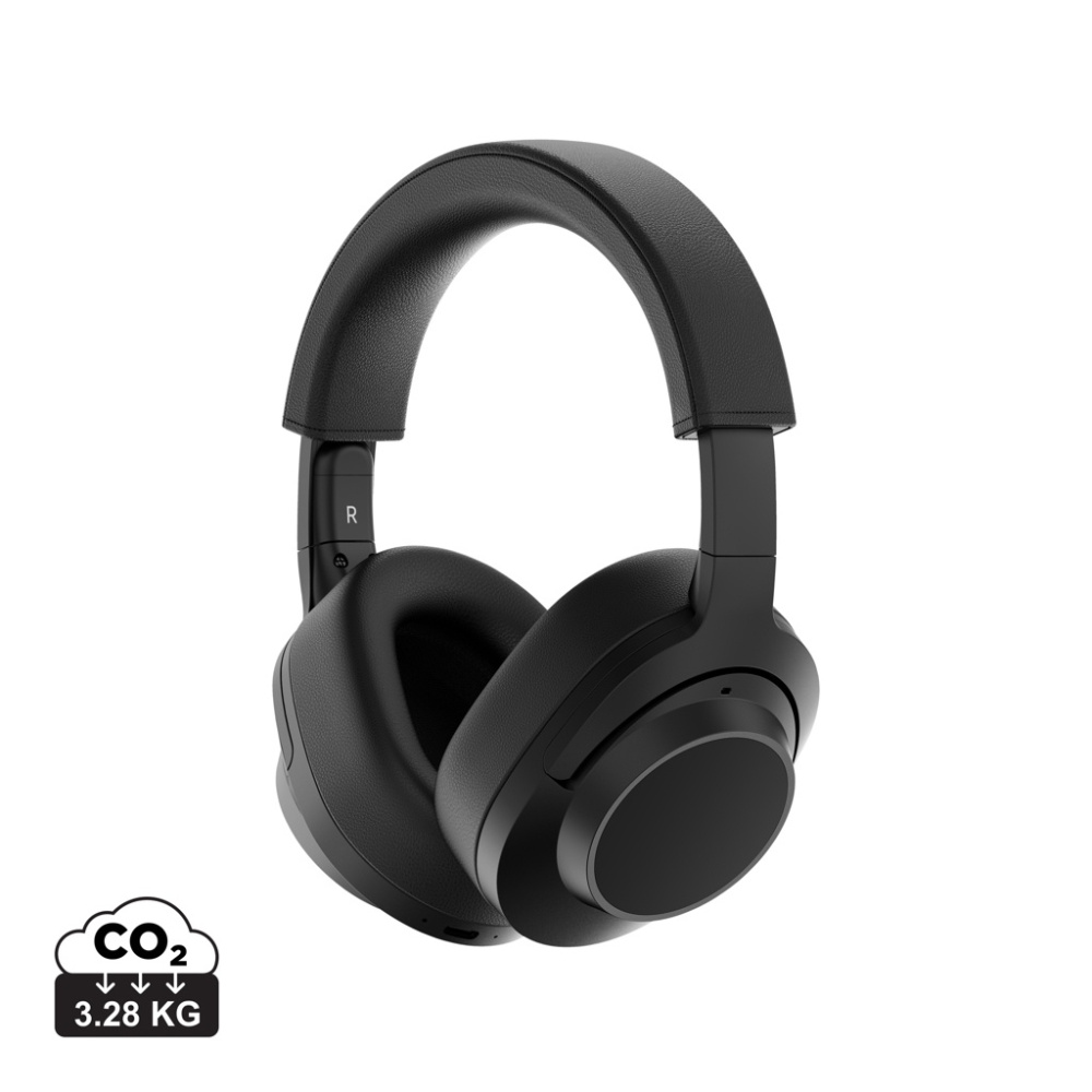 Logotrade business gift image of: Irvine RCS recycled and repairable ANC wireless headphone