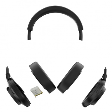 Logo trade promotional giveaways picture of: Irvine RCS recycled and repairable ANC wireless headphone