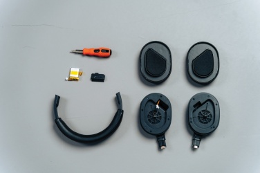 Logo trade promotional gifts picture of: Irvine RCS recycled and repairable ANC wireless headphone
