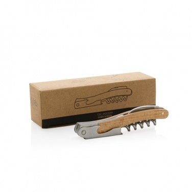 Logo trade promotional giveaways image of: Wooden Corkscrew