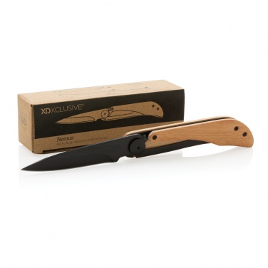 Logo trade promotional products picture of: Nemus Luxury Wooden knife with lock