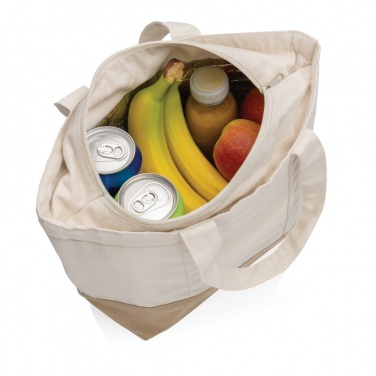 Logo trade business gifts image of: Impact Aware™ 285 gsm rcanvas cooler bag undyed