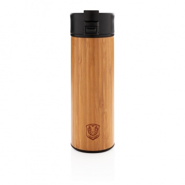 Logo trade business gifts image of: Bogota vacuum bamboo coffee mug