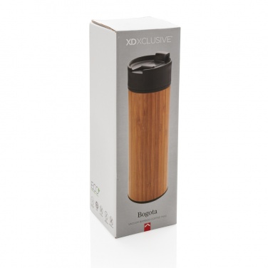 Logo trade corporate gift photo of: Bogota vacuum bamboo coffee mug