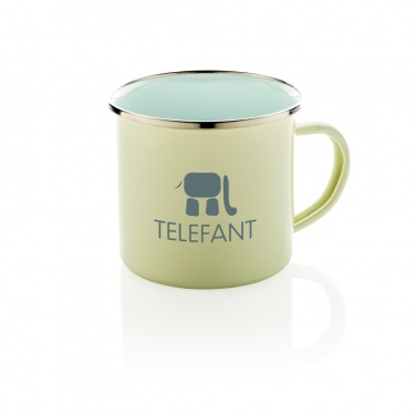 Logo trade promotional giveaways picture of: Vintage enamel mug