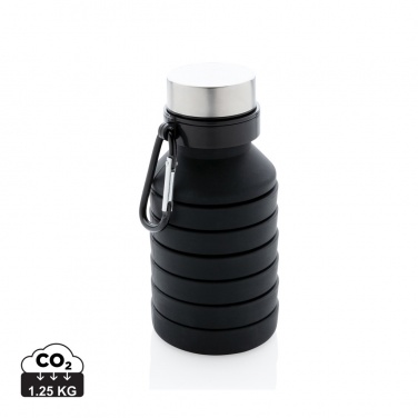 Logotrade advertising products photo of: Leakproof collapsible silicone bottle with lid