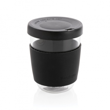 Logo trade promotional giveaway photo of: Ukiyo borosilicate glass with silicone lid and sleeve