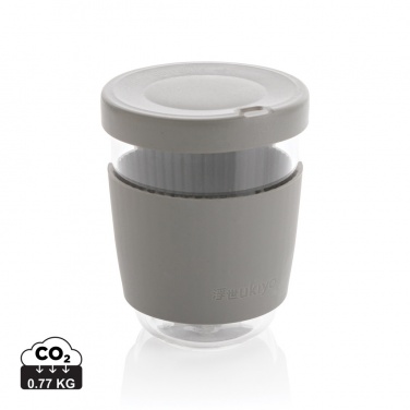 Logo trade promotional item photo of: Ukiyo borosilicate glass with silicone lid and sleeve