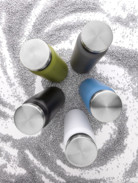 Logo trade promotional merchandise photo of: RCS Recycled stainless steel vacuum bottle 600ML