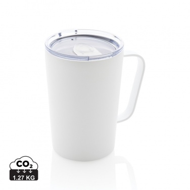 Logo trade promotional products image of: RCS Recycled stainless steel modern vacuum mug with lid
