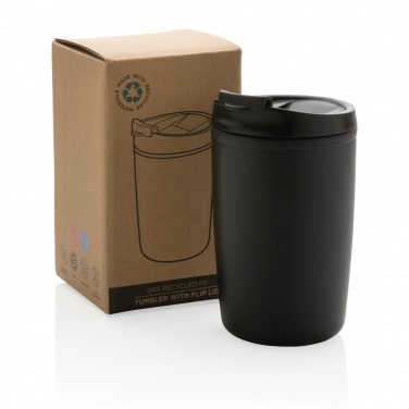 Logotrade promotional item image of: GRS Recycled PP tumbler with flip lid