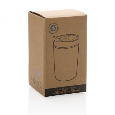 Logotrade corporate gift image of: GRS Recycled PP tumbler with flip lid