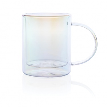 Logotrade business gift image of: Deluxe double wall electroplated glass mug
