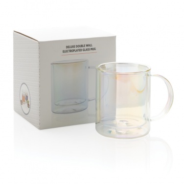 Logotrade promotional merchandise photo of: Deluxe double wall electroplated glass mug