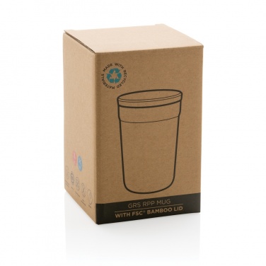 Logotrade corporate gift picture of: GRS certified recycled PP mug with bamboo lid