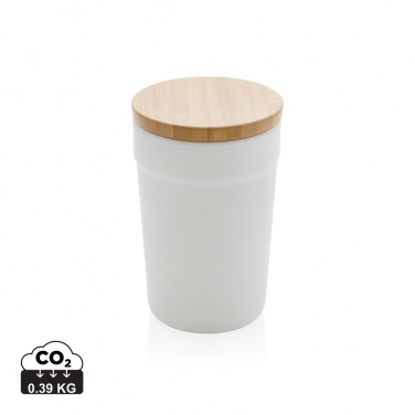 Logotrade promotional product image of: GRS certified recycled PP mug with bamboo lid