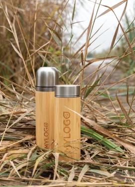 Logo trade corporate gifts picture of: Bamboo vacuum travel flask