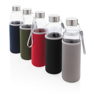 Logo trade promotional merchandise photo of: Glass bottle with neoprene sleeve