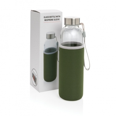 Logotrade advertising products photo of: Glass bottle with neoprene sleeve