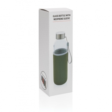 Logo trade corporate gifts picture of: Glass bottle with neoprene sleeve