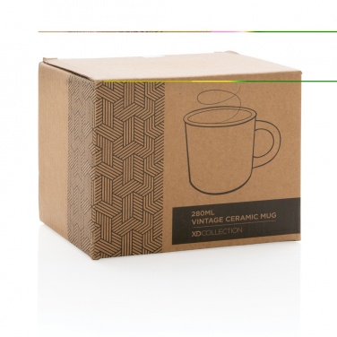 Logo trade corporate gift photo of: Vintage ceramic mug 280ml