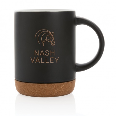 Logo trade promotional giveaways image of: Ceramic mug with cork base 280ml