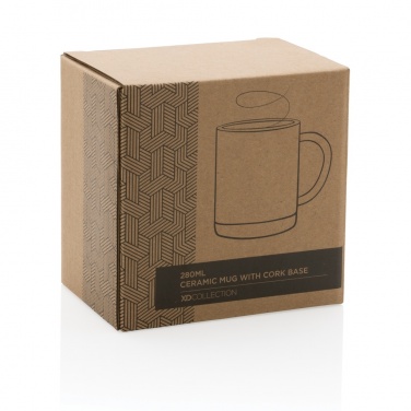 Logotrade promotional product picture of: Ceramic mug with cork base 280ml