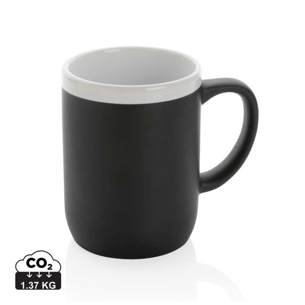 Logo trade promotional gift photo of: Ceramic mug with white rim 300ml