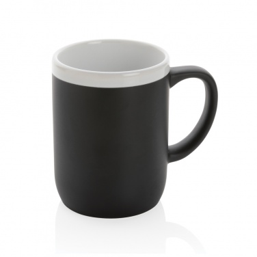 Logo trade promotional merchandise photo of: Ceramic mug with white rim 300ml
