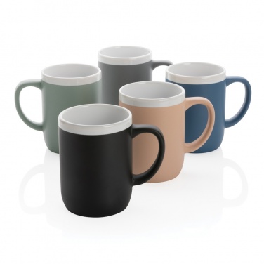 Logo trade corporate gifts image of: Ceramic mug with white rim 300ml