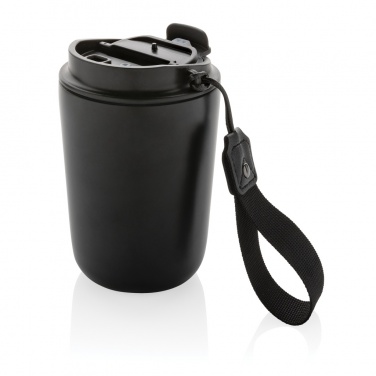 Logo trade promotional gifts picture of: Cuppa RCS re-steel vacuum tumbler with lanyard