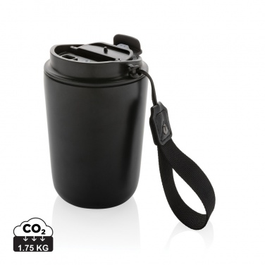 Logo trade promotional products image of: Cuppa RCS re-steel vacuum tumbler with lanyard