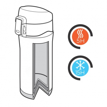 Logotrade promotional product image of: RCS Recycled stainless steel easy lock vacuum mug